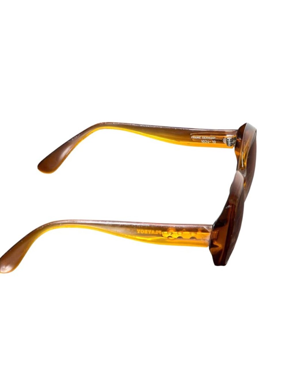 1970s Playboy 1024 Eyeglasses Frame Germany Honey Amber color - Picture 4 of 11